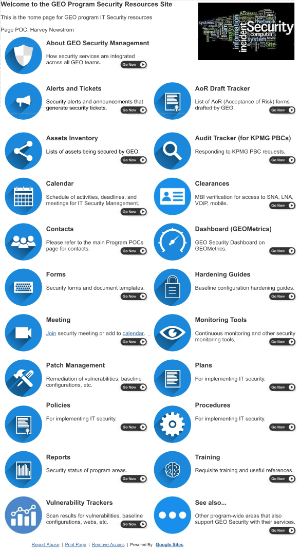 Picture of GEO webpage